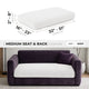 Loveseat Cushion Cover (Deep), Comfy Seat Collection – Crisp White, size guide | Crisp White
