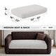 Loveseat Cushion Cover (Deep), Comfy Seat Collection – Light Grey, size guide | Light Grey