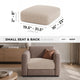 Seat & Back Cushion Cover (Deep), Comfy Seat Collection – Macadamia, size guide | Macadamia