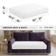 Loveseat Cushion Cover (Extra Deep), Comfy Seat Collection – Crisp White, size guide | Crisp White