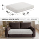 Loveseat Cushion Cover (Extra Deep), Comfy Seat Collection – Light Grey, size guide | Light Grey