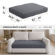 Loveseat Cushion Cover (Extra Deep), Comfy Seat Collection – Dark Grey, size guide | Dark Grey