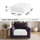 Seat & Back Cushion Cover (Extra Deep), Comfy Seat Collection – Crisp White, size guide | Crisp White