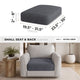 Seat & Back Cushion Cover (Extra Deep), Comfy Seat Collection – Dark Grey, size guide | Dark Grey