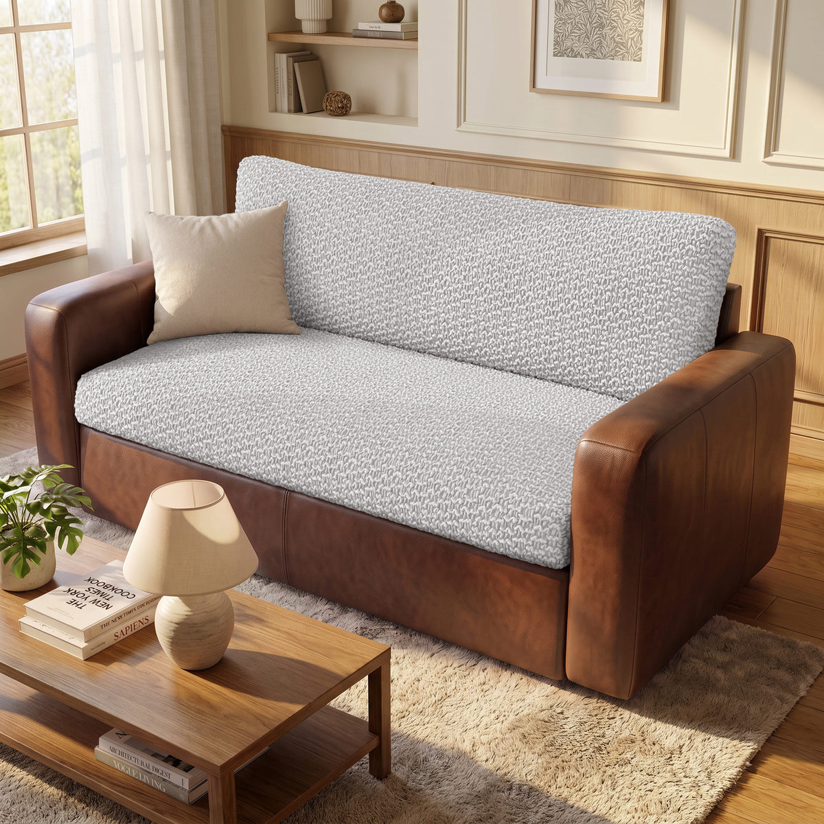 Deep Medium Cushion Cover, Comfy Seat Collection – Light Grey, interior view 1 | Light Grey