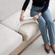 Deep Large Cushion Cover, Comfy Seat Collection – Crisp White, stretch view | Crisp White