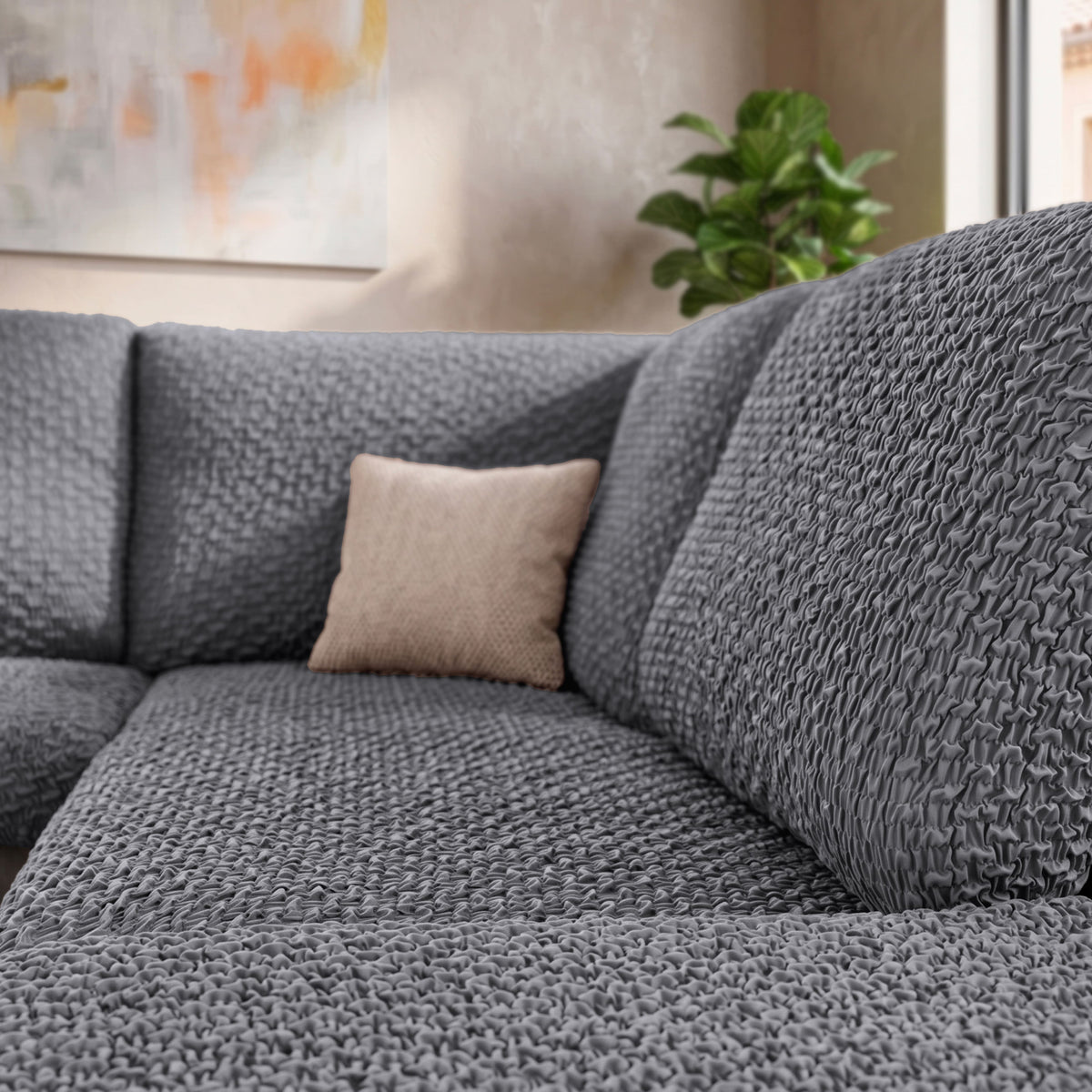 Deep Large Cushion Cover, Comfy Seat Collection – Dark Grey, interior view 2 | Dark Grey