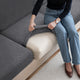 Deep Large Cushion Cover, Comfy Seat Collection – Dark Grey, stretch view | Dark Grey