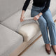 Deep Large Cushion Cover, Comfy Seat Collection – Light Grey, stretch view | Light Grey