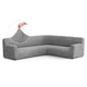 Corner Sofa Slipcover, Comfort Collection – Ash, front view | Ash