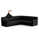 Corner Sofa Slipcover, Comfort Collection – Black, front view | Black