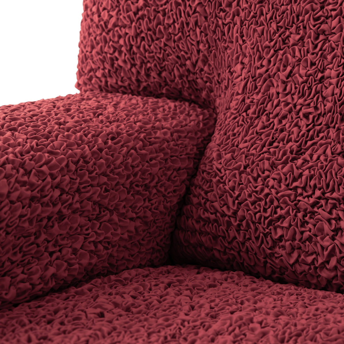 Corner Sofa Slipcover, Comfort Collection – Burgundy, detail view | Burgundy