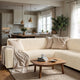 Corner Sofa Slipcover, Comfort Collection – Cream, interior view 2 | Cream