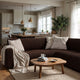 Corner Sofa Slipcover, Comfort Collection – Dark Brown, interior view 2 | Dark Brown