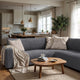 Corner Sofa Slipcover, Comfort Collection – Dark Grey, interior view 2 | Dark Grey