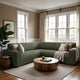 Corner Sofa Slipcover, Comfort Collection – Moss Green, interior view 3 | Moss Green
