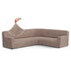 Corner Sofa Slipcover, Comfort Collection – Soft Taupe, front view | Soft Taupe