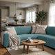 Corner Sofa Slipcover, Comfort Collection – Teal, interior view 2 | Teal