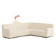 Corner Sofa Slipcover, Embrace Collection – Cream, front view | Cream