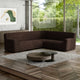 Corner Sofa Slipcover, Embrace Collection – Dark Brown, interior view 1 | Dark Brown