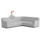 Corner Sofa Slipcover, Embrace Collection – Light Grey, front view | Light Grey
