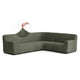 Corner Sofa Slipcover, Embrace Collection – Moss Green, front view | Moss Green