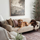 Loveseat 2 Seater Slipcover, Comfort Collection – Cream, customer photo | Cream