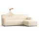 L-Shaped Sofa Slipcover (Right Chaise), Comfort Collection – Cream, front view | Cream