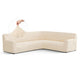 Corner Sofa Slipcover, Comfort Collection – Cream, front view | Cream