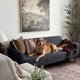 Sofa 3 Seater Slipcover, Comfort Collection – Dark Grey, customer photo | Dark Grey