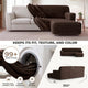 L-Shaped Sofa Slipcover (Right Chaise), Comfort Collection – Dark Brown, side view | Dark Brown