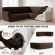 Corner Sofa Slipcover, Comfort Collection – Dark Brown, side view | Dark Brown