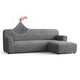 L-Shaped Sofa Slipcover (Right Chaise), Comfort Collection – Dark Grey, front view | Dark Grey