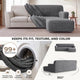 L-Shaped Sofa Slipcover (Right Chaise), Comfort Collection – Dark Grey, color swatch | Dark Grey