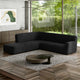 Fullback Support Sectional Sofa Slipcover (Left Chaise), Embrace Collection – Black, interior view 1 | Black