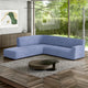 Fullback Support Sectional Sofa Slipcover (Left Chaise), Embrace Collection – Blue, interior view 1 | Blue