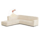 Fullback Support Sectional Sofa Slipcover (Left Chaise), Embrace Collection – Cream, front view | Cream