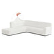 Fullback Support Sectional Sofa Slipcover (Left Chaise), Embrace Collection – Crisp White, front view | Crisp White