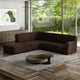Fullback Support Sectional Sofa Slipcover (Left Chaise), Embrace Collection – Dark Brown, interior view 1 | Dark Brown