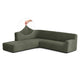 Fullback Support Sectional Sofa Slipcover (Left Chaise), Embrace Collection – Moss Green, front view | Moss Green