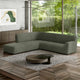 Fullback Support Sectional Sofa Slipcover (Left Chaise), Embrace Collection – Moss Green, interior view 1 | Moss Green