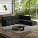 Fullback Support Sectional Sofa Slipcover (Right Chaise), Embrace Collection – Black, interior view 1 | Black