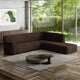 Fullback Support Sectional Sofa Slipcover (Right Chaise), Embrace Collection – Dark Brown, interior view 1 | Dark Brown