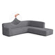 Fullback Support Sectional Sofa Slipcover (Right Chaise), Embrace Collection – Dark Grey, front view | Dark Grey
