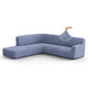 Fullback Support Sectional Sofa Slipcover (Left Chaise), Comfort Collection – Blue, front view | Blue
