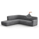 Fullback Support Sectional Sofa Slipcover (Left Chaise), Comfort Collection – Dark Grey, front view | Dark Grey