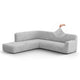 Fullback Support Sectional Sofa Slipcover (Left Chaise), Comfort Collection – Light Grey, front view | Light Grey