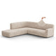 Fullback Support Sectional Sofa Slipcover (Left Chaise), Comfort Collection – Macadamia, front view | Macadamia