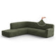 Fullback Support Sectional Sofa Slipcover (Left Chaise), Comfort Collection – Moss Green, front view | Moss Green