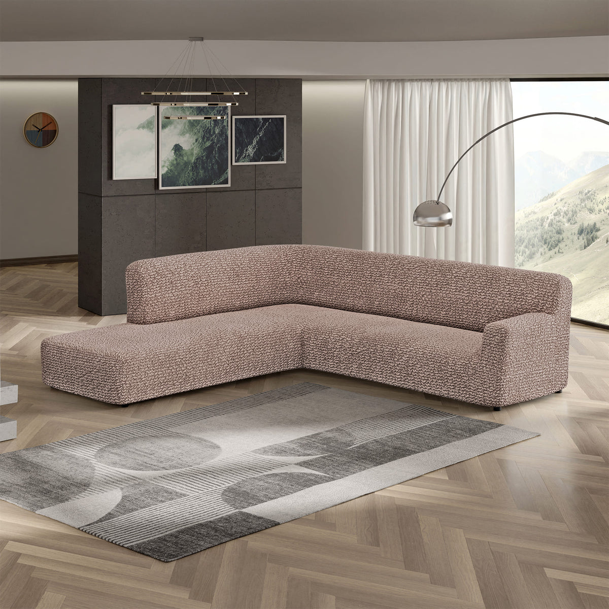 Fullback Support Sectional Sofa Slipcover (Left Chaise), Comfort Collection – Soft Taupe, interior view 1 | Soft Taupe